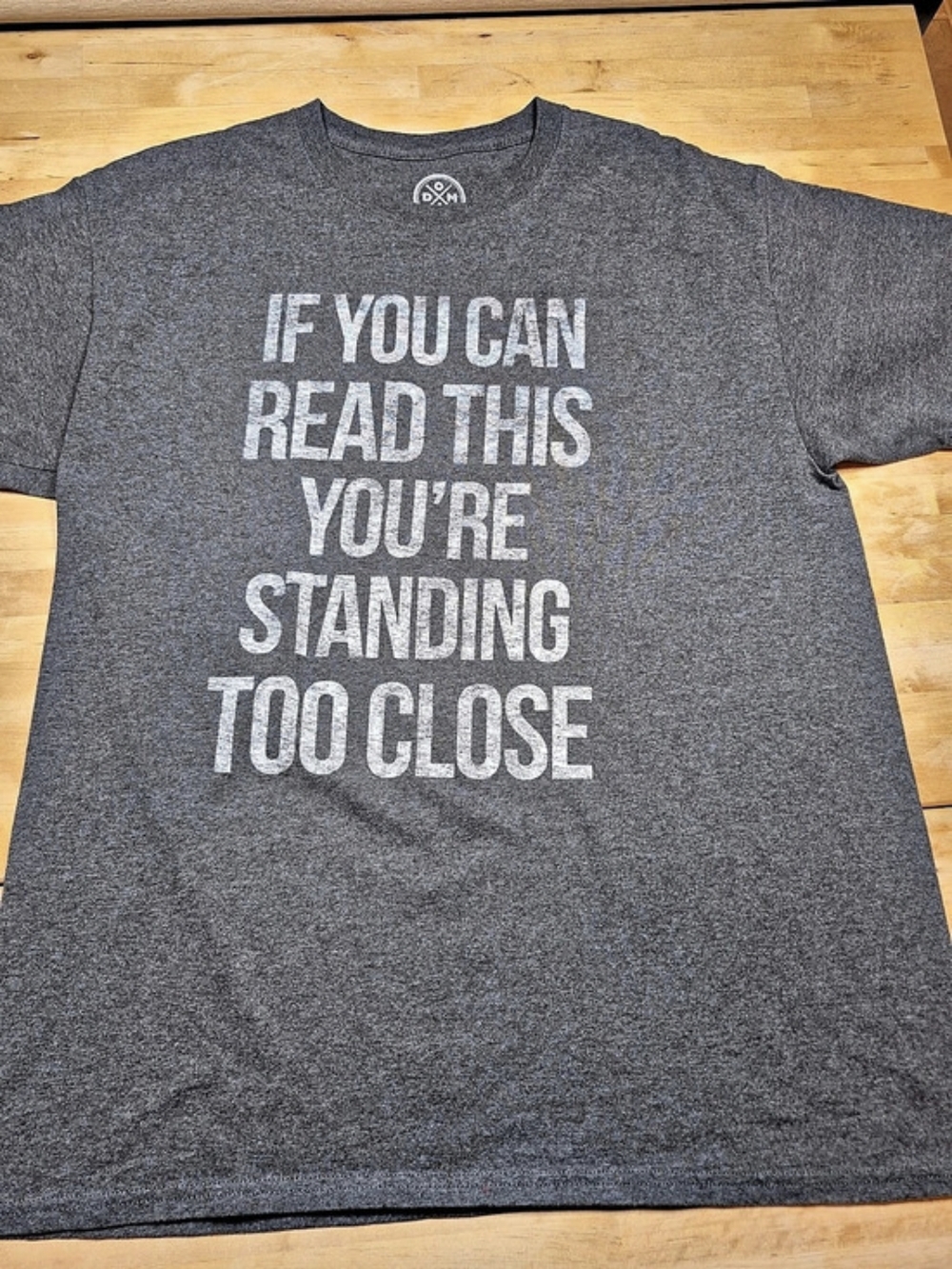 DOM Graphic Short Sleeve Tee Size Large Gray